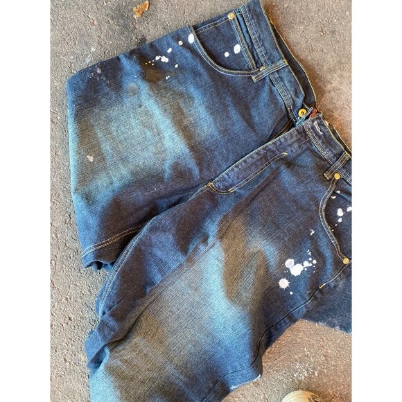 BNWT Y2K SouthPole Embroidered Freedom to Live Tint Khaki Jeans Size 42 - Picture 13 of 14